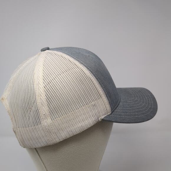 CES Snapback Mesh Back Trucker Hat Gray One Size Embroidered Richardson - Picture 5 of 10
